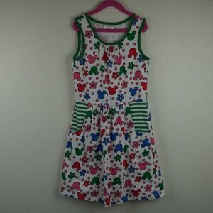 Disney Collection‎ Hanna Andersson Girls 10 White Mickey Mouse Flower Dress